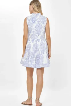 Oliphant Yoke Dress- Amadora Blue