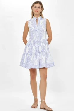 Oliphant Yoke Dress- Amadora Blue