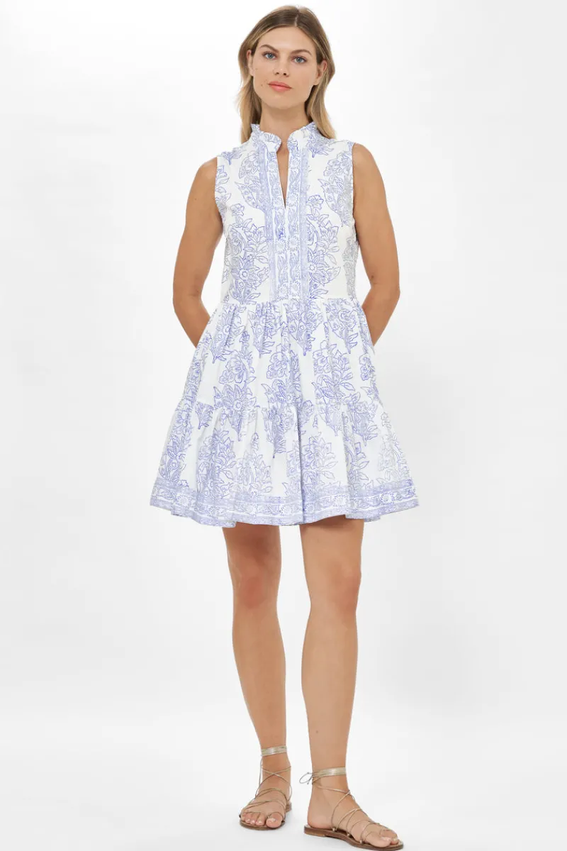 Oliphant Yoke Dress- Amadora Blue