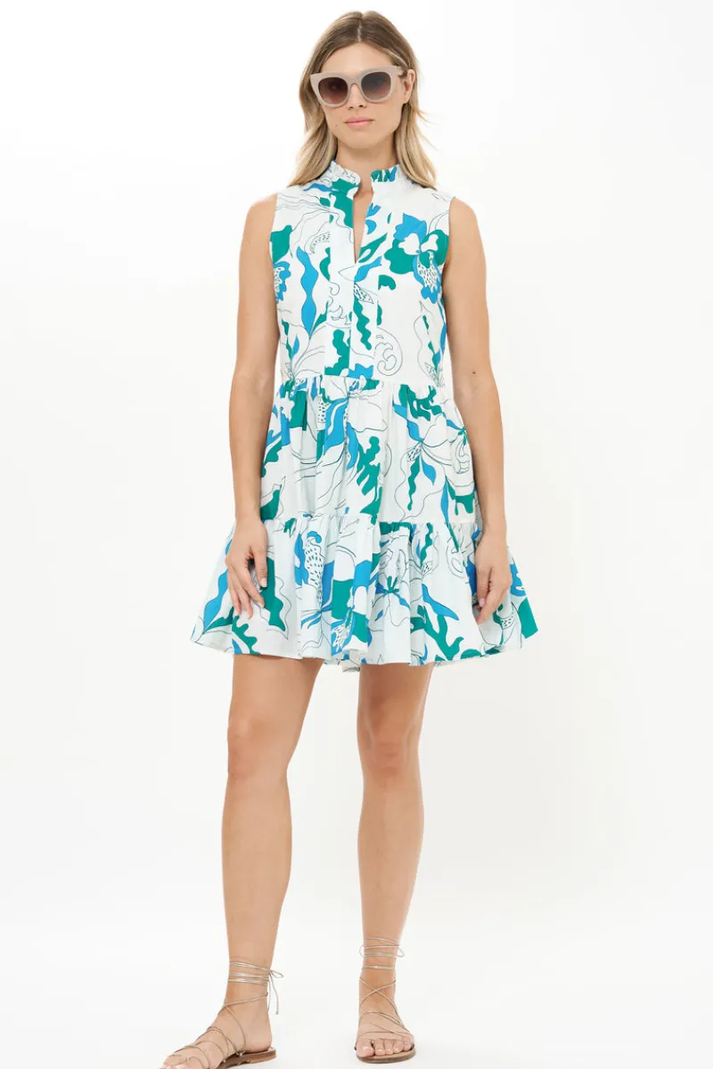 Oliphant Yoke Dress- Orchid Green