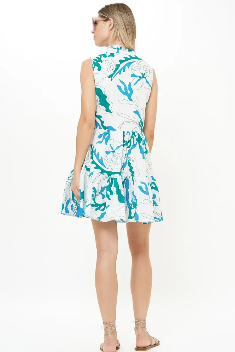Oliphant Yoke Dress- Orchid Green