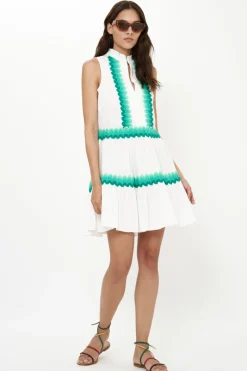 Oliphant Yoke Dress- Pacifica Aqua